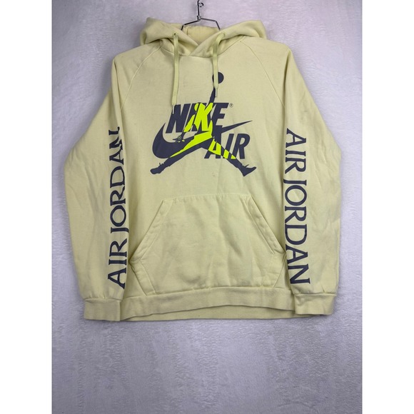 Jordan Other - 2000s Nike Air Jordan Jumpman Mens Large Yellow Fleece Pullover Raglan Sleeve